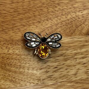 Gold and Yellow Bee Brooch